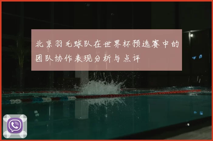 北京羽毛球队在世界杯预选赛中的团队协作表现分析与点评