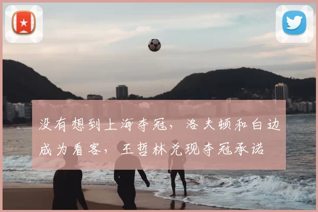 没有想到上海夺冠，洛夫顿和白边成为看客，王哲林兑现夺冠承诺